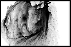 Abstracte zwarte inktposter