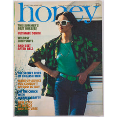 Honey Magazine UK August 1975 Warren Beatty Jumpsuits Make Up Artists