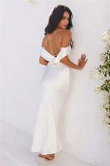 Precious Pearl Satin Maxi Dress Champagne