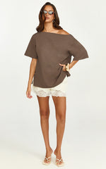Ruby Top - shirt in Chocolate