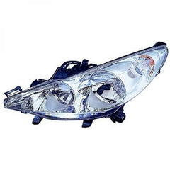 Faro fanale anteriore sinistro 207 06-12 con luce curva direzionale H7+H