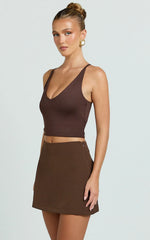 Hyde Skort - Line Skort in Chocolate