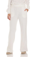 Heart Pocket Sweatpants in White