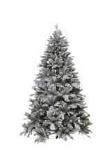 Künstlicher Weihnachtsbaum mit Schnee - Elsa, 300 cm, Kunstbaum von aplanta, in Grün weiß, für drinnen