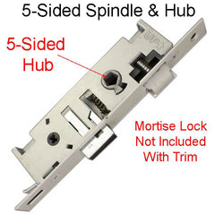 Larson QuickFit 5 Sided Spindle Mortise Lock Body NO Trim Choose Color