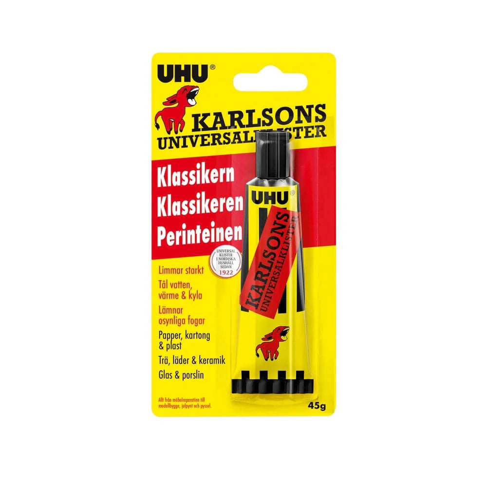 Se Lim UHU karlsons klister 45g tube online her - Ean: 7310036650005