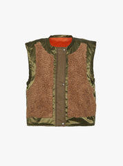 Jensa Gilet Khaki Orange from Bellerose at Couverture & The Garbstore
Front
