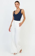 Jamie Bodysuit - V Neck Bodysuit in Navy