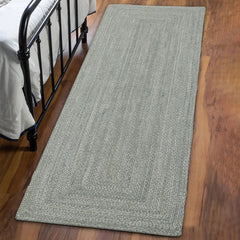 Obeetee Layla Braided Runner Rug, Green, 2’3” x 8’