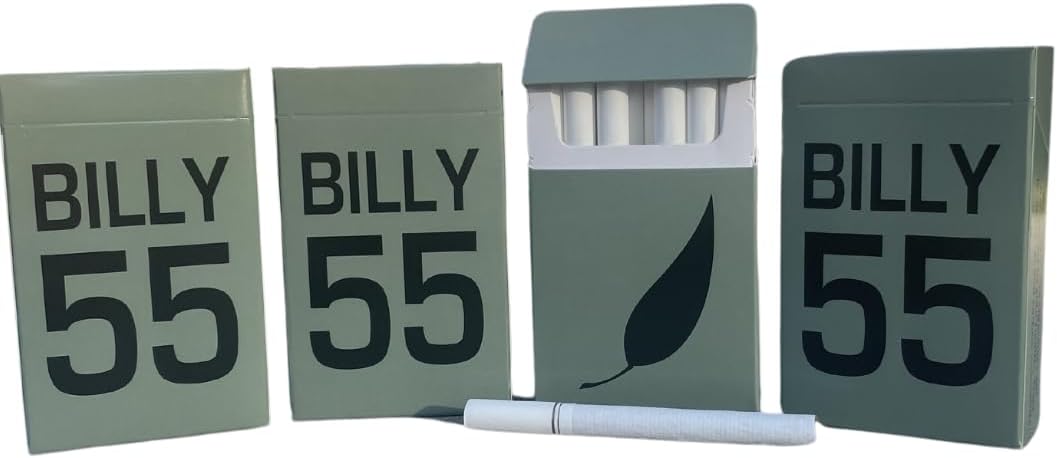 American Billy - Regular Green Tea Herbal Cigarettes, 4 Pack Sampler (Regular Flavor) - Non Tobacco - Cigarette Alternatives - (All 4 Packs of Regular Flavor)