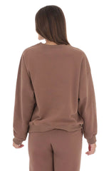 Fleece Jumper in Brown