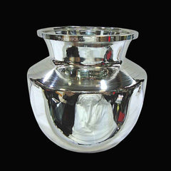 Pure Silver Kalash Chombu Mirror Finished, 150 grams, BIS Hallmarked