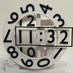 Stylish 3D Flip Clock - Adjustable Rotating Number Table Clock - Kidiora
