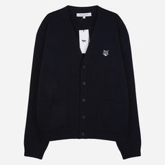 Maison Kitsune Fox Head Milano Ramswool Cardigan Navy PM00510KT1180 0413 149961997