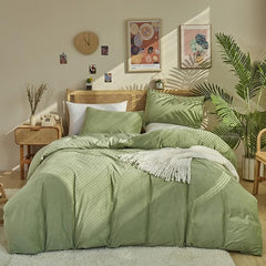 Sage Velvet Comforter Sets Solid Sage Green Flannel Bedding Set 3 Pieces Comforter Set Twin Size Sage Green Velvet Blanket Warm Winter Bedding Set(Sage Velvet, Twin(68'' 90'')) - LeafyLoom