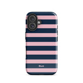 Blueberry Blush Stripe iPhone Case