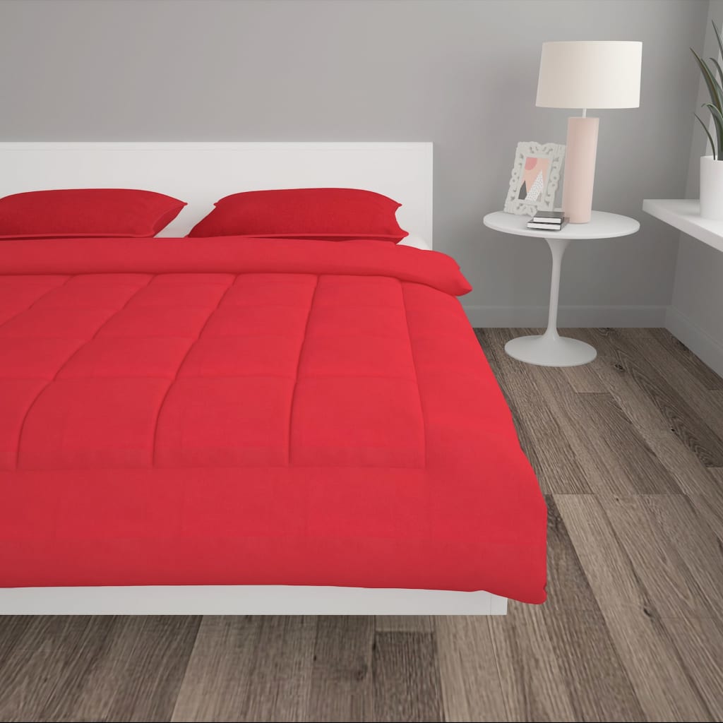 vidaXL 3-osainen talvipeittosarja viininpunainen 200x200/80x80 cm
