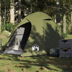 Kuppeltelt for camping 2 personer olivengrønn vanntett