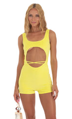 Cutout Romper in Yellow