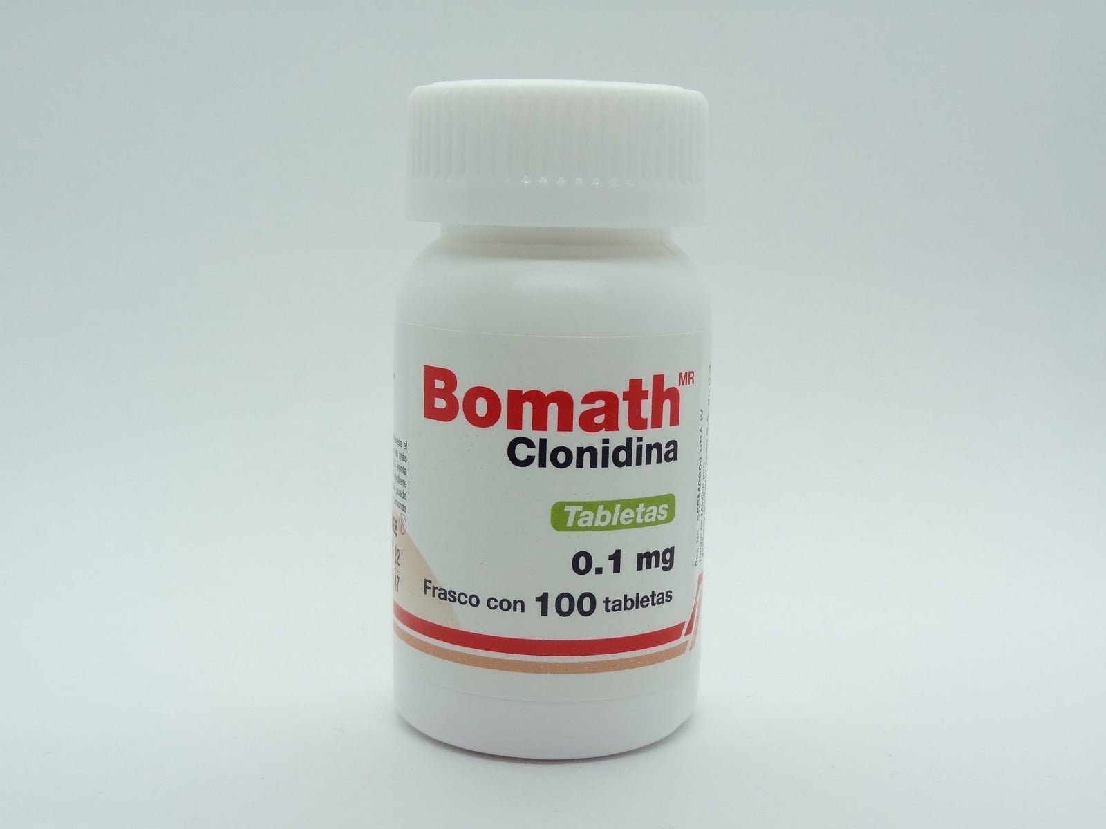 Bomath 0.1 mg | Clonidina | 100 Tabletas | Control de Presión Arterial