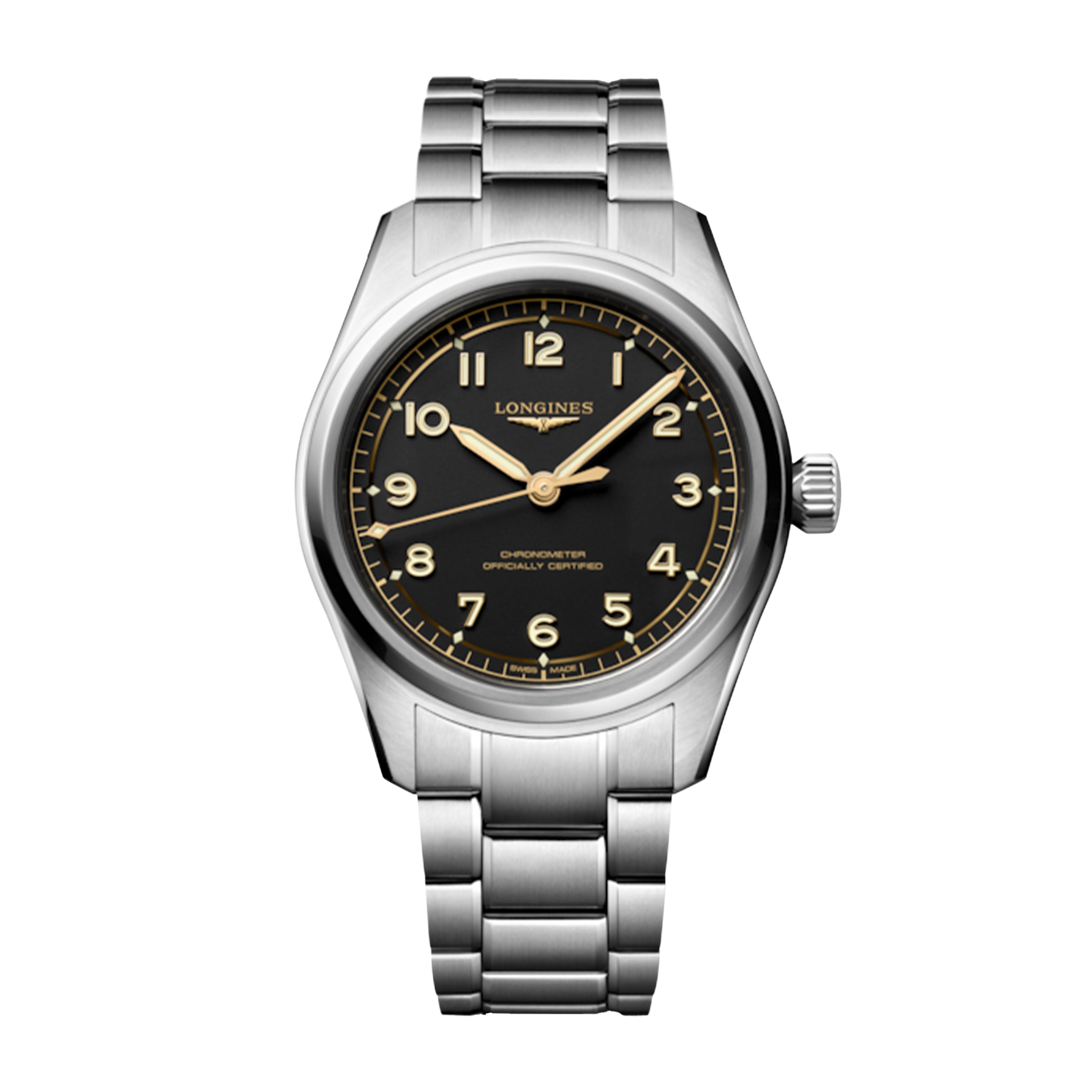 Longines Spirit Pilot Watch, 39mm Black Dial, L3.809.4.53.6
