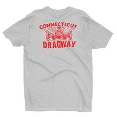 CT DRAGWAY Connecticut 1960's Dragster Logo Gray