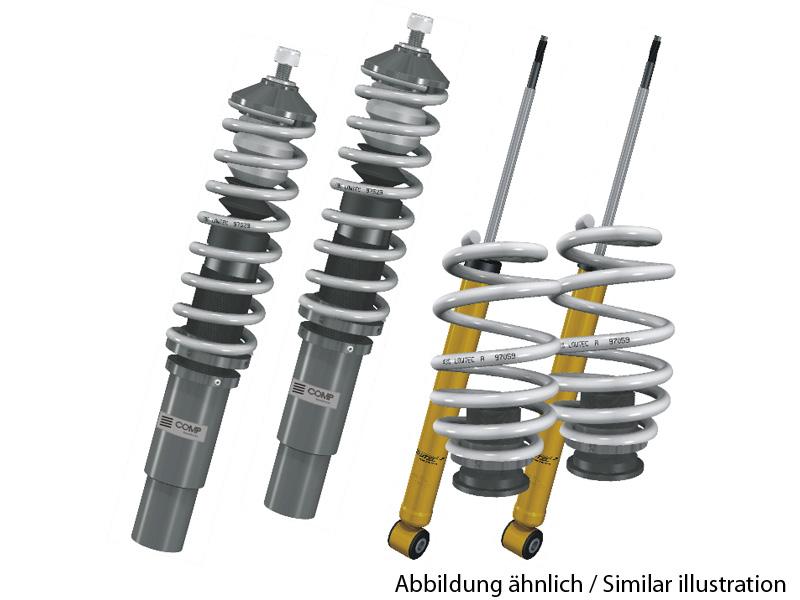 COMP Gewindefahrwerk SKODA Octavia 1Z incl. Kombi+4x4+RS (Federbein VA 50 mm) 05.04- | VA:0-70 HA: 0-60