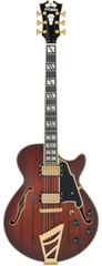 D'Angelico DELUXE SS Semi Hollow-Body Electric Guitar (Satin Brown Burst)