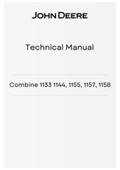 JOHN DEERE COMBINE 1133 1144, 1155, 1157, 1158 TECHNICAL MANUAL TM4476 - PDF FILE