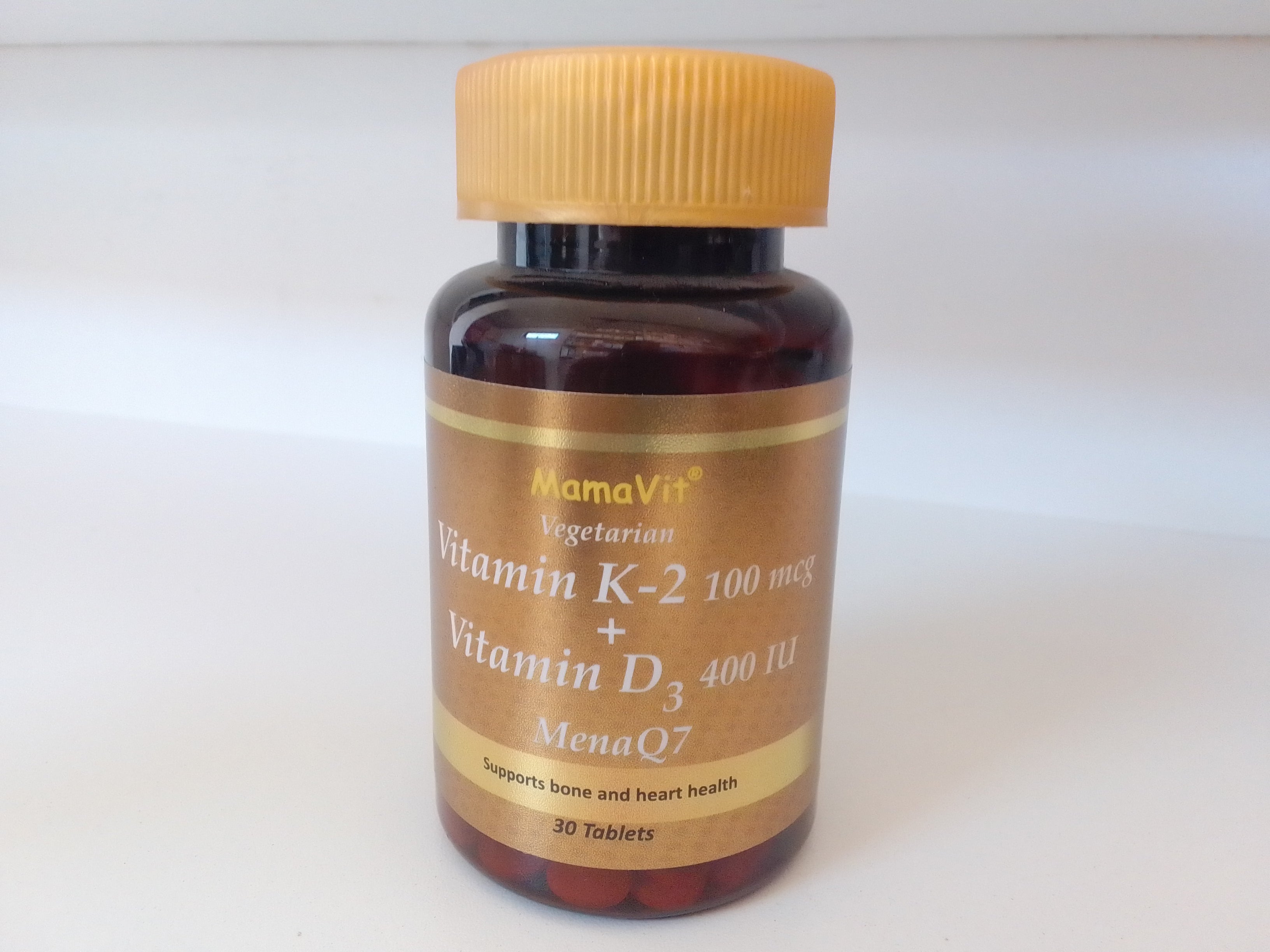 MamaVit Vegeterian Vitamin K-2 100mcg + Vitamin D3 400 IU Tablets 30's