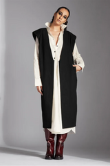 Kaen Jacket-Black cotton by Chola in black color for women Worldwide