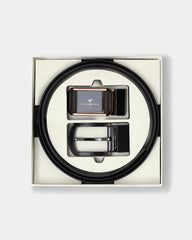 6-in-1 Reversible Leather Black & Brown Belt Gift Set - Averno