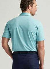 Peter Millar Linden Performance Jersey Polo: Riverbed with Pimento Cheese