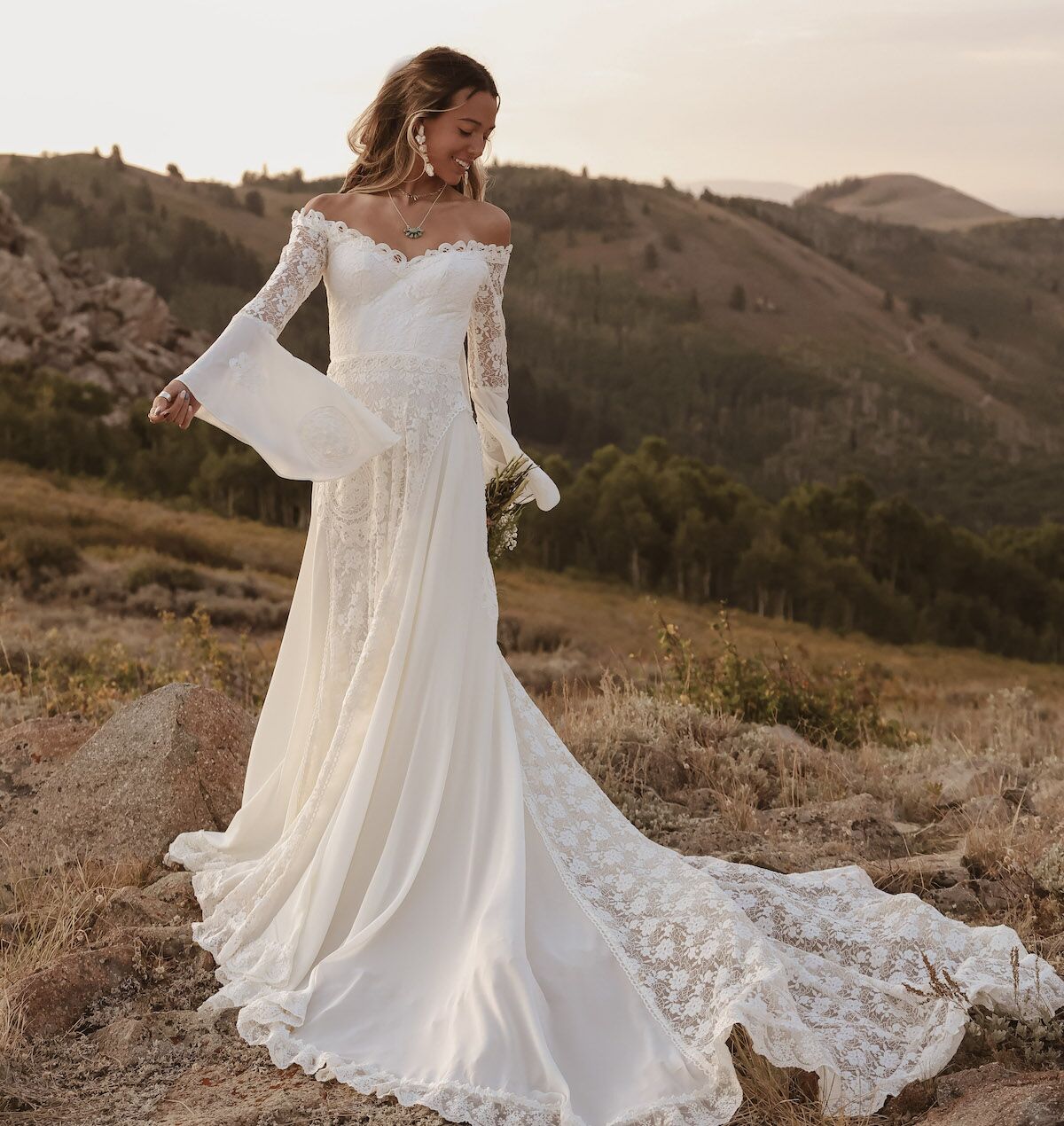 Margot Bell Sleeve Wedding Dress