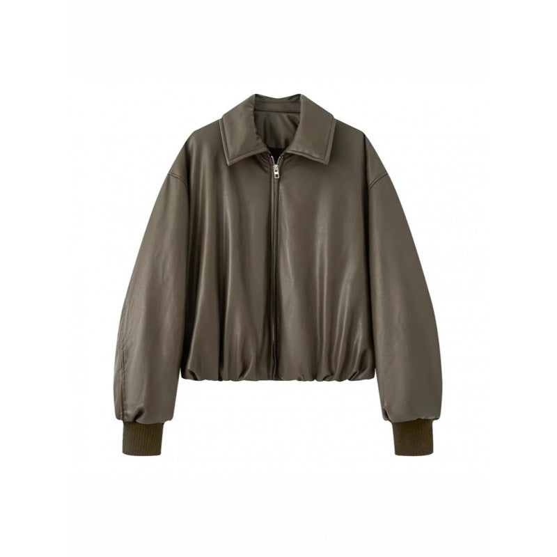 Women's Protein Leather Thickened Warm Cotton Clothing