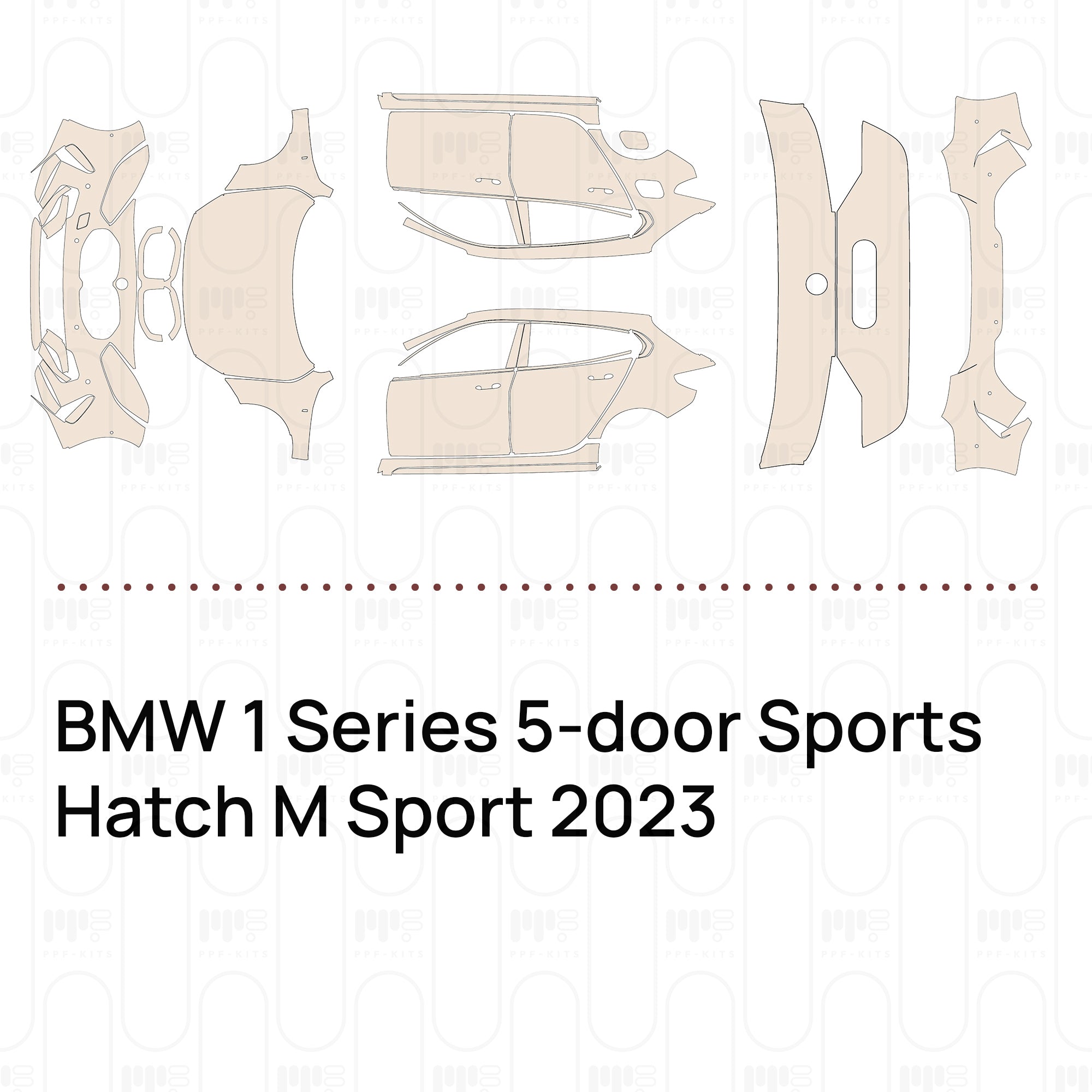 PPF prédécoupé BMW 1 Series 5-door Sports Hatch M Sport 2023
