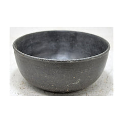 Antique Fine Large Black Stone Round Curry Bowl Original Old Fine Hand Carved