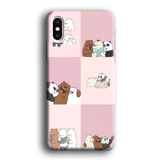 We Bare Bear Daily Life iPhone X Case-Plastic / Full Wrap (3D Case)-Xtracase