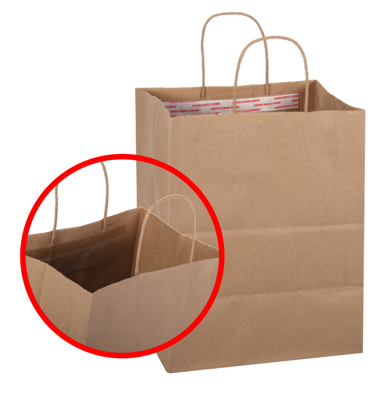 14.5" x 9" x 16" Paper Takeout Peel & Seal Tamper Evident Takeout