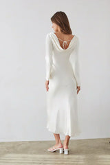 Sofia Open Back Satin Maxi Dress