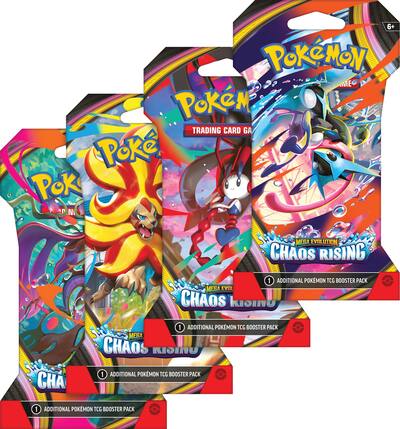 Pokémon Trading Card Game: Mega Evolution Chaos Rising Sleeved Booster (One per Order) Styles May Vary 10-10404-102