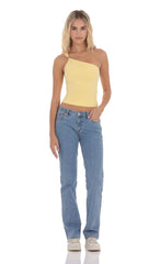 Low Rise Straight Jeans in Blue