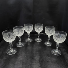 Cristal Saint Louis, modèle Tacite, 6 Verres À Vin Rouge N°3