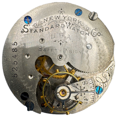 Antique 6s 1892 New York Standard 11 Jewel Pocket Watch Movement 48 USA