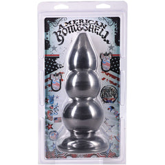 American Bombshell Triple Payload Gun Metal Plug Black in packaging with bold design and textured shape.
