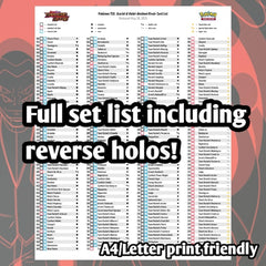 Pokemon TCG Destined Rivals Set Binder Placeholder and Checklist Master Card List Digital Download Scarlet & Violet