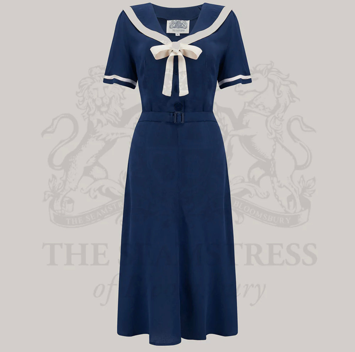 Seamstress of Bloomsbury Patti Sailor Dress-Navy