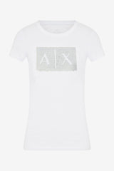 T-shirt slim fit con logo con strass Armani Exchange<BR/> 8NYTDL YJ73Z6110 Armani Exchange