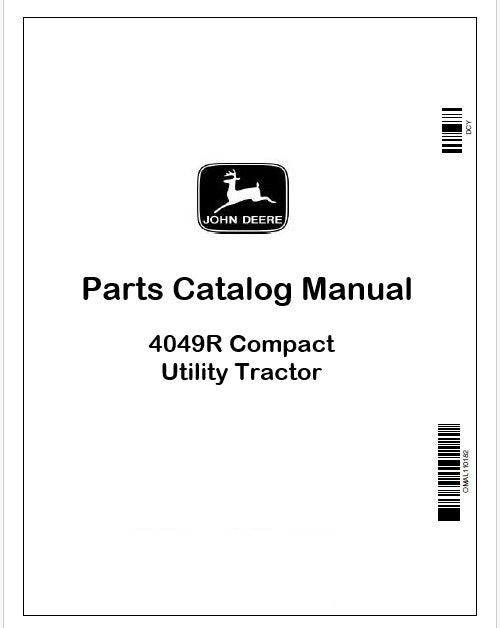 John Deere 4049R Compact Utility Tractor Parts Catalog Manual PDF PC12011