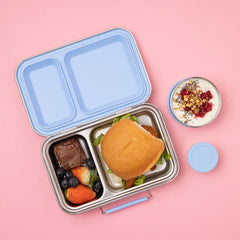 Nudie Rudie Two Compartment Leak Proof Lunch Box (Light Blue)